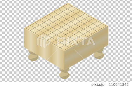 Shogi board with legs isometric wood grain 110941842