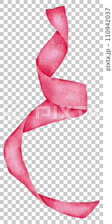 Ribbon bow ornament watercolor clipart 110942037