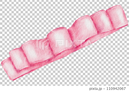 Ribbon bow ornament watercolor clipart 110942067