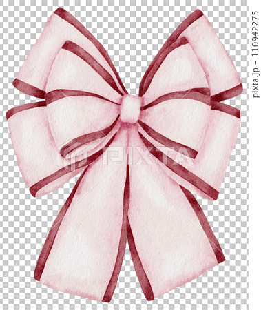 Ribbon bow ornament watercolor clipart Ribbon bow ornament watercolor clipart 110942275