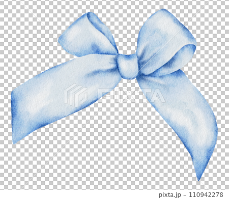 Ribbon bow ornament watercolor clipart Ribbon bow ornament watercolor clipart 110942278