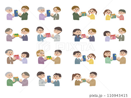 プレゼントを渡す_老若男女・異性 プレゼントを渡す_老若男女・異性 110943415