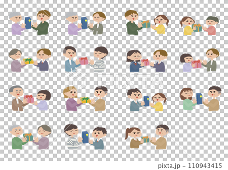 プレゼントを渡す_老若男女・異性 プレゼントを渡す_老若男女・異性 110943415