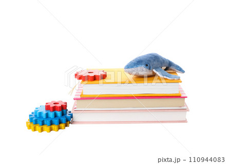 PNG, children's book, with toys, isolated on white background. PNG, children's book, with toys, isolated on white background. 110944083