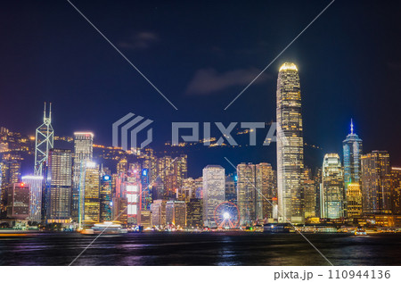 香港 100万ドルの夜景 ビクトリアハーバー 香港 100万ドルの夜景 ビクトリアハーバー 110944136
