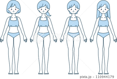 医療・美容用　女性全身のイラスト 110944179
