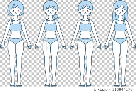 医療・美容用　女性全身のイラスト 110944179