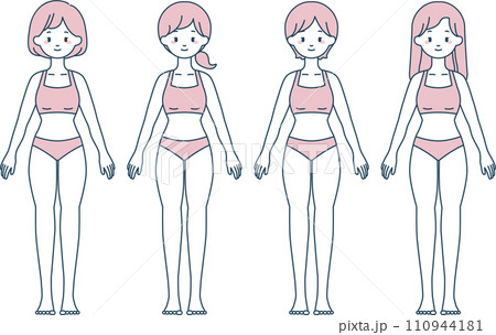 医療・美容用　女性全身のイラスト 110944181