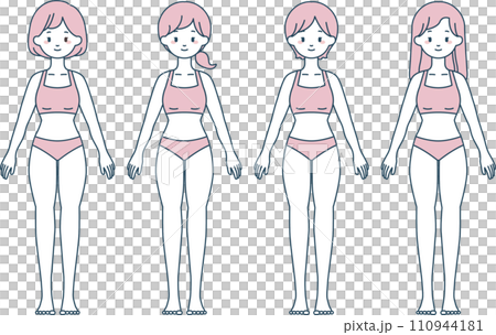医療・美容用　女性全身のイラスト 110944181