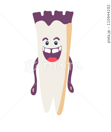 Hippie tooth groovy face with hair dentistry Hippie tooth groovy face with hair dentistry 110944282