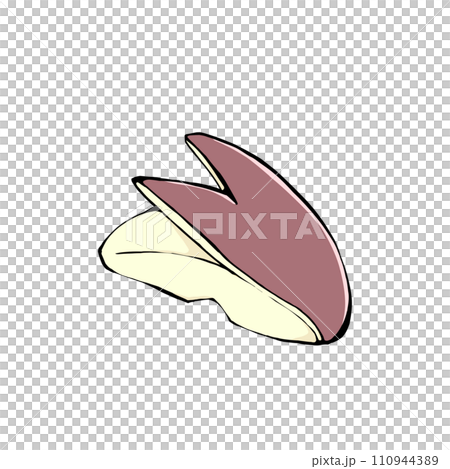 Illustration of an apple cut into a rabbit Illustration of an apple cut into a rabbit 110944389