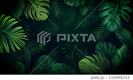 AI-generated content. Dense Green Forest With Abundant Leaves AI-generated content. Dense Green Forest With Abundant Leaves 110946232