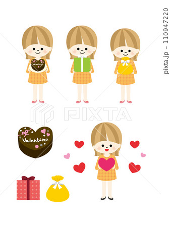 バレンタインと小さな女の子 バレンタインと小さな女の子 110947220