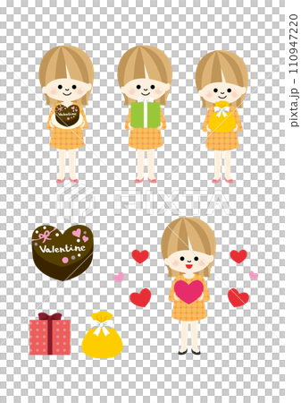 バレンタインと小さな女の子 バレンタインと小さな女の子 110947220