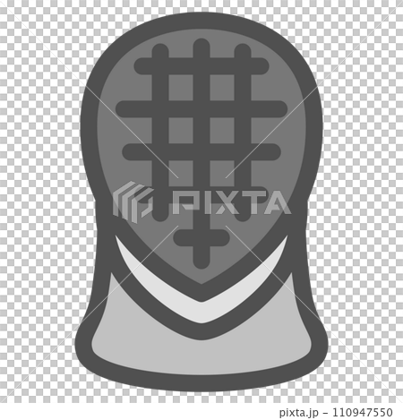 シンプルなスポーツ用品のカラー単品アイコン　フェンシング　防具 110947550