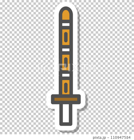 Simple sports equipment sticker single item icon Shinai 110947584