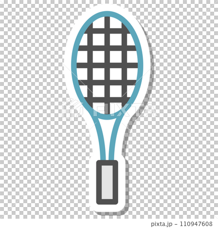 Simple sports equipment sticker single item icon tennis racket Simple sports equipment sticker single item icon tennis racket 110947608
