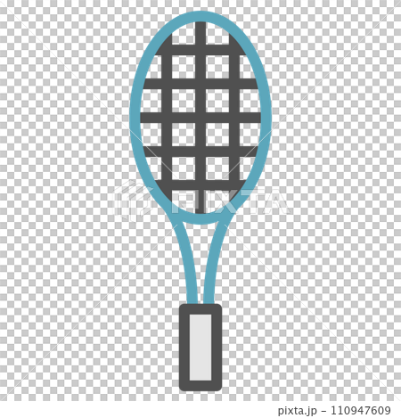 簡單運動器材彩色單品圖示網球拍 110947609