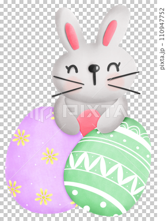 Easter bunnies and eggs Easter bunnies and eggs 110947752