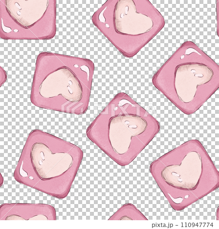 heart, seamless, pattern 110947774