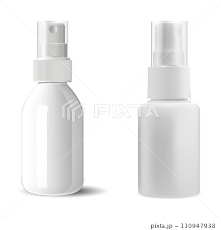 Small cosmetic spray bottle mockup. Mist spray 110947938