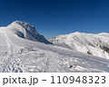 冬の剣ヶ峰山山頂と武尊山 110948323