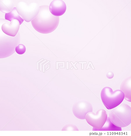 3D背景素材_ハート_紫 110948341