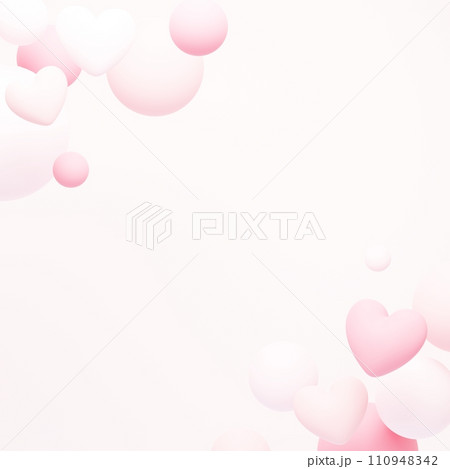 3D背景素材_ハート_ピンク 110948342