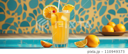 Refreshing Summer Drink by the Pool Refreshing Summer Drink by the Pool 110949373