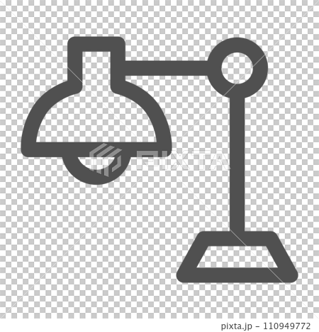 Line drawing simple electrical appliance single item icon desk lamp Line drawing simple electrical appliance single item icon desk lamp 110949772