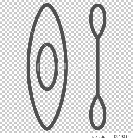 簡單的運動器材線描單項圖示划船 110949835