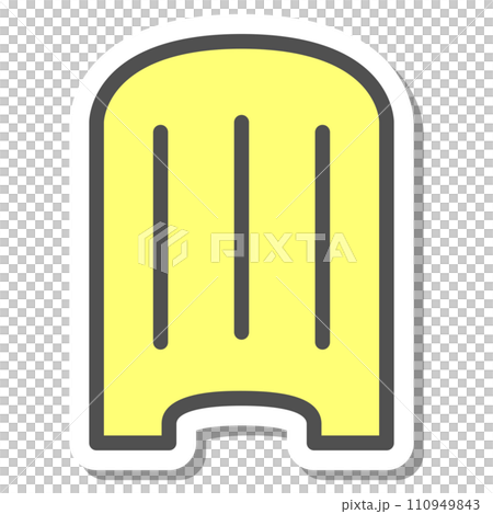 Simple sports equipment sticker single item icon beat board Simple sports equipment sticker single item icon beat board 110949843