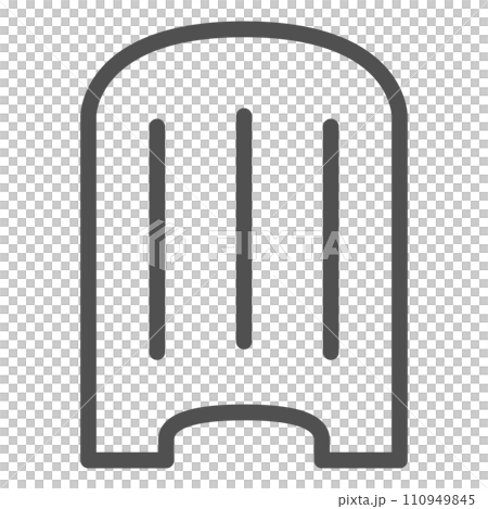 Simple sports equipment line drawing single item icon beat board Simple sports equipment line drawing single item icon beat board 110949845