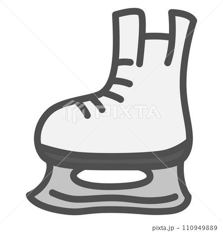 シンプルなスポーツ用品のカラー単品アイコン スケートシューズ シンプルなスポーツ用品のカラー単品アイコン スケートシューズ 110949889