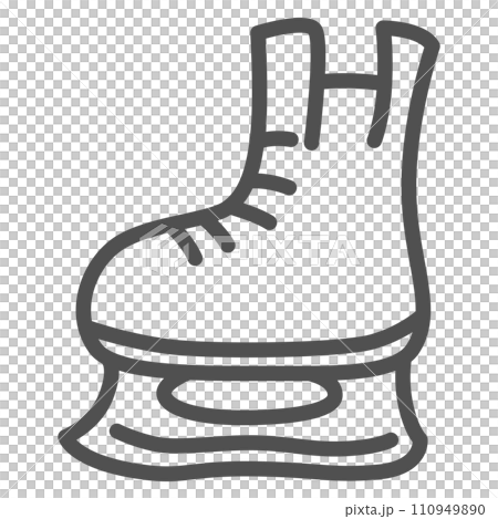 運動器材溜冰鞋的簡單線條畫單項圖標 110949890