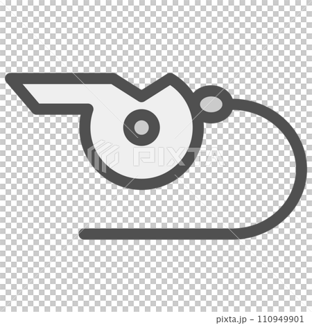 シンプルなスポーツ用品のカラー単品アイコン 笛 シンプルなスポーツ用品のカラー単品アイコン 笛 110949901