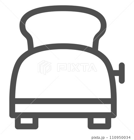 ステッカー風シンプル電化製品の単品アイコン　ポップアップオープン 110950034