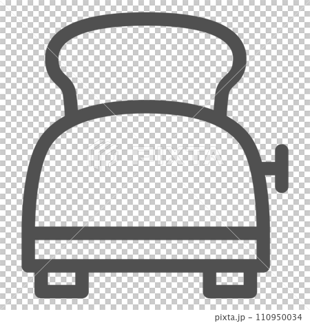 ステッカー風シンプル電化製品の単品アイコン　ポップアップオープン 110950034