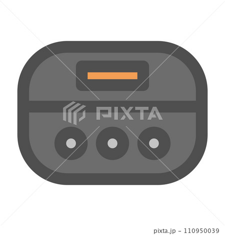 カラーシンプル電化製品の単品アイコン　炊飯器 110950039