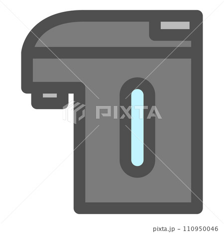 カラーシンプル電化製品の単品アイコン　電気ポット 110950046