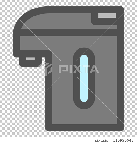 カラーシンプル電化製品の単品アイコン　電気ポット 110950046