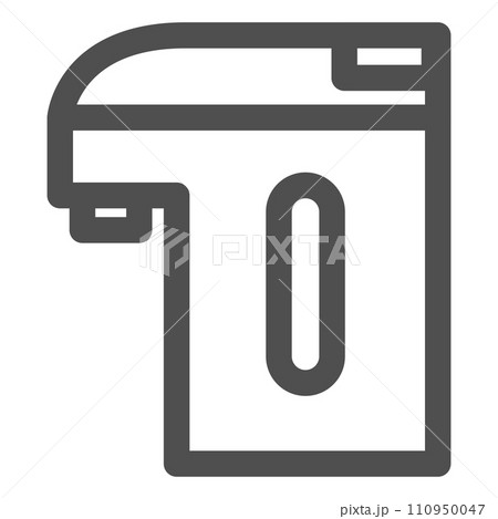 線画シンプル電化製品の単品アイコン　電気ポット 110950047