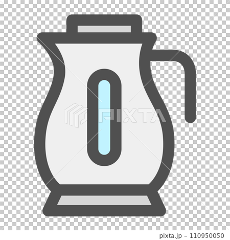 カラーシンプル電化製品の単品アイコン　電気ポット 110950050