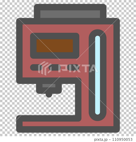 Color simple electrical appliance single item icon coffee maker 110950053