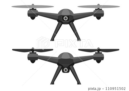 aerial mobile drone quadcopter smart quadrocopter for video and photo shooting stock vector illustration 110951502