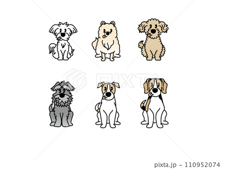 犬のイラストセット1 110952074