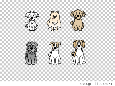 犬のイラストセット1 110952074