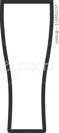 Beer Glass Outline Icon. Vector Illustration. 110952137
