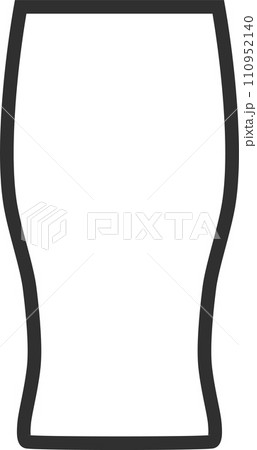 Beer Glass Outline Icon. Vector Illustration. 110952140