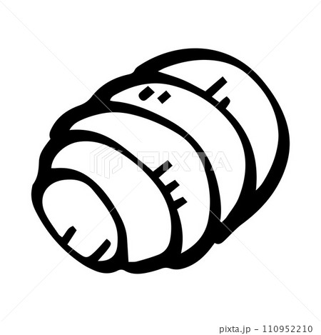 cute croissant outline sweet dessert. Flat Design isolated colored clipart. cute croissant outline sweet dessert. Flat Design isolated colored clipart. 110952210